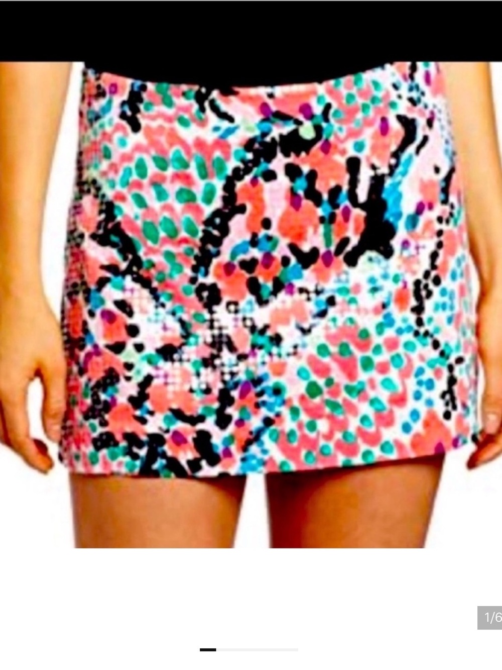 RARE FIND Lilly Pulitzer Pink and Green
Mini Sequin Skirt Abstract Mini Skirt